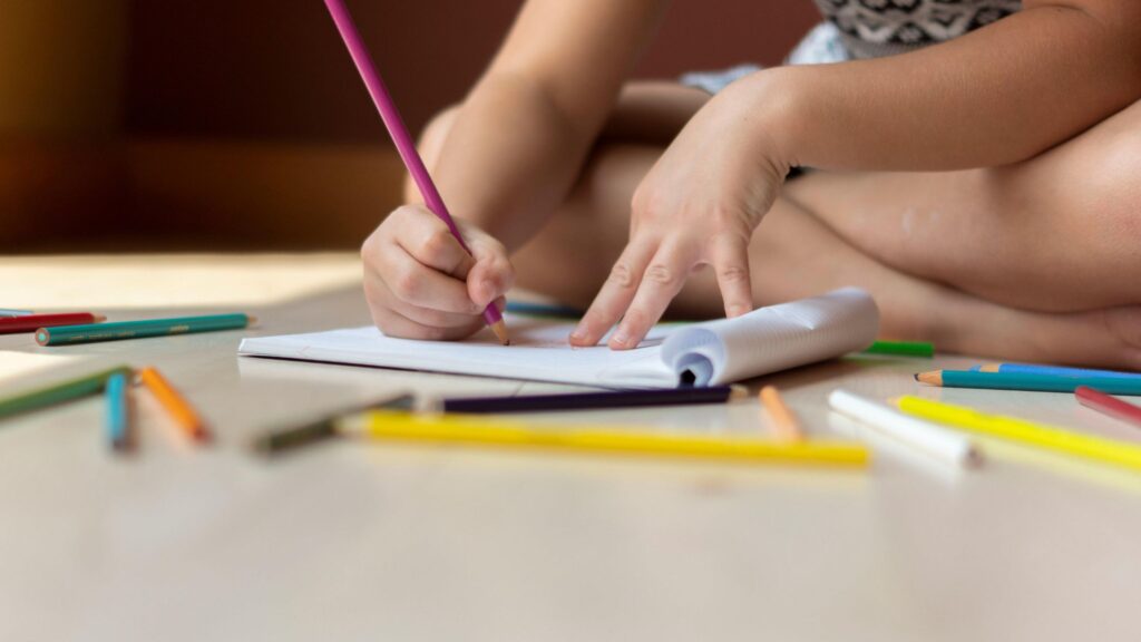 A child with homeschool resources; SoundEd Therapy for Students